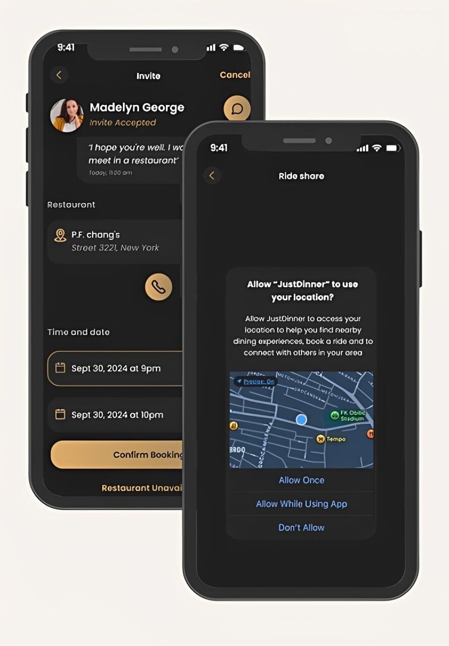 Justdinner app store